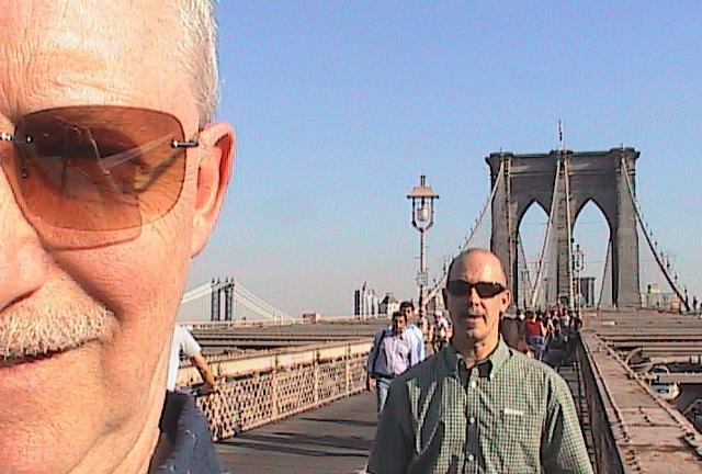 Bill and Grant on Brooklyn Bridge